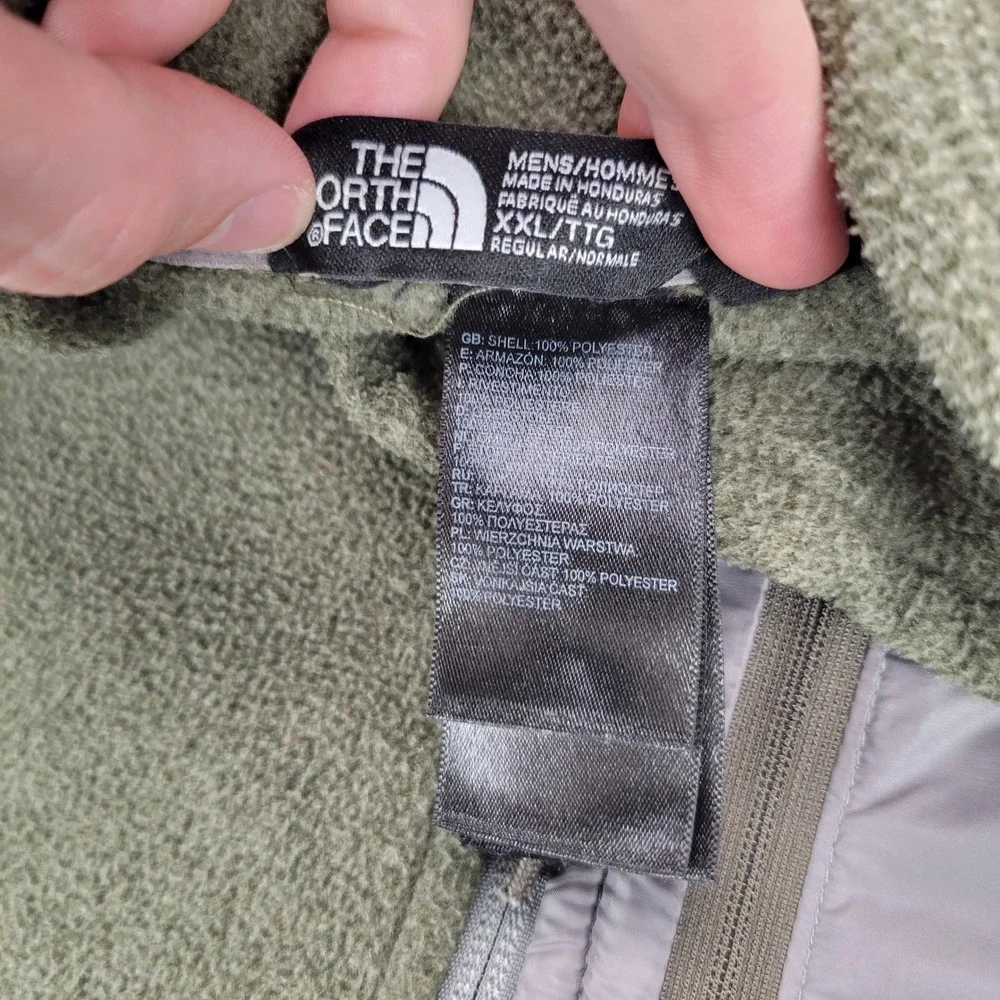 The North Face Fleece Jacket Mens XXL Olive Green Full Zip Fleece CP4D7D0